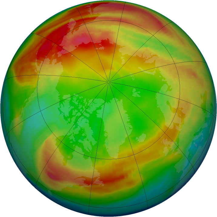 Arctic ozone map for 06 February 1980